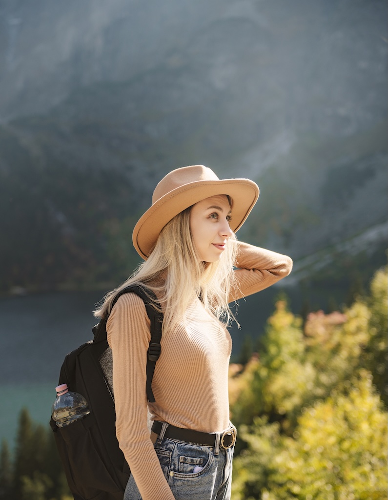 Young female professional looking off into the distance.